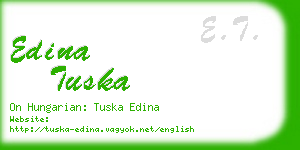 edina tuska business card